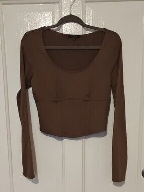 Set Of 2 Long Sleeve Crop Tops